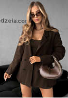 Sacou z guzikami Your Move ciocolatie