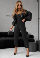 din material textil Pantaloni It Was Real negre