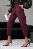 din material textil Pantaloni It Was Real burgundowe