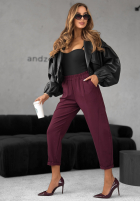 din material textil Pantaloni It Was Real burgundowe