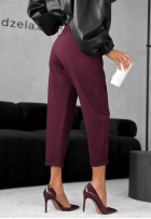 din material textil Pantaloni It Was Real burgundowe