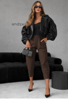 din material textil Pantaloni It Was Real ciocolatii