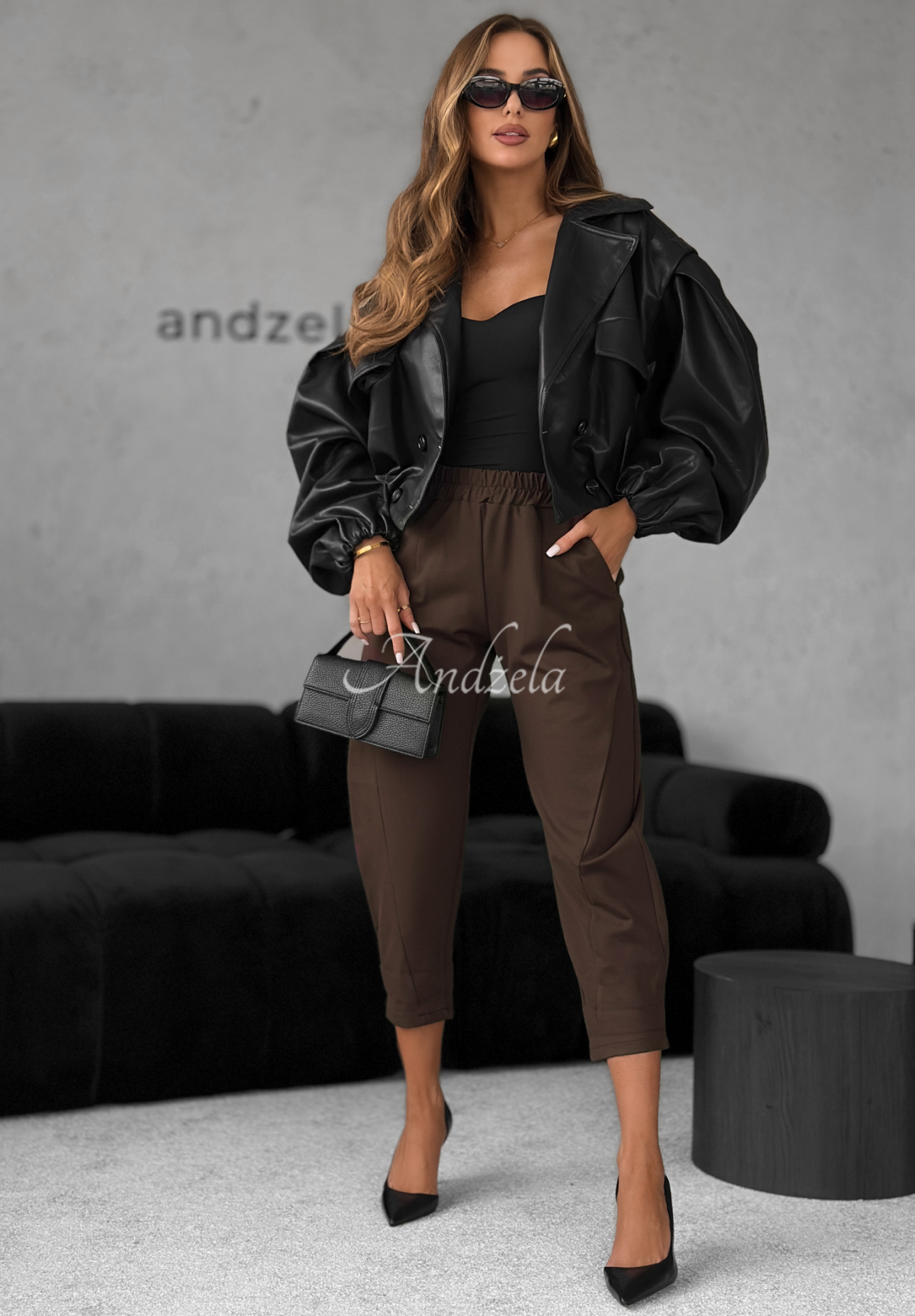 Pantaloni tip banana din viscoză It Was Real