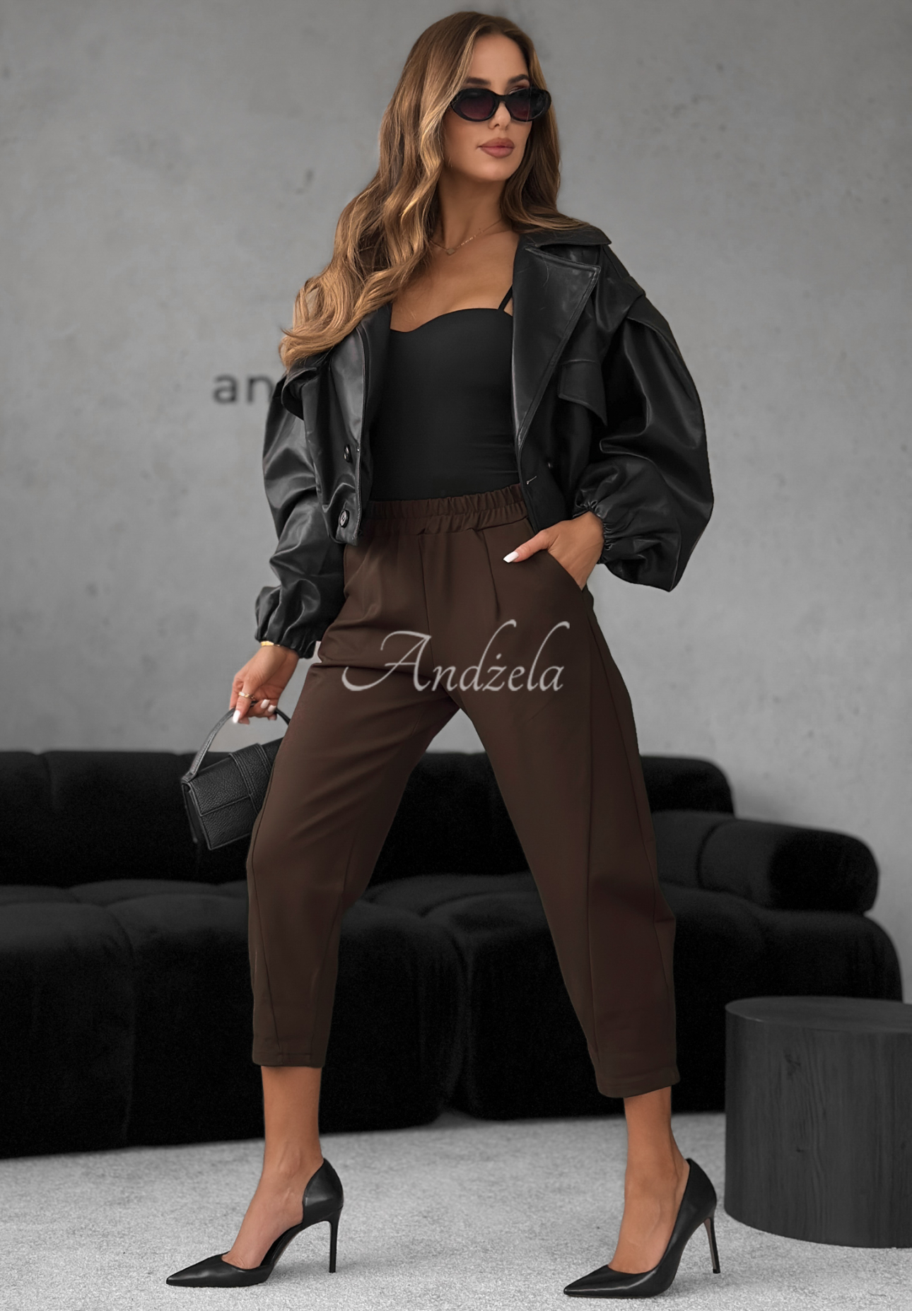 Pantaloni tip banana din viscoză It Was Real