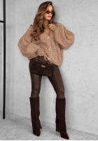 Krótki Cardigan z bufkami Snow Hill bej