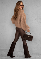 Krótki Cardigan z bufkami Snow Hill bej