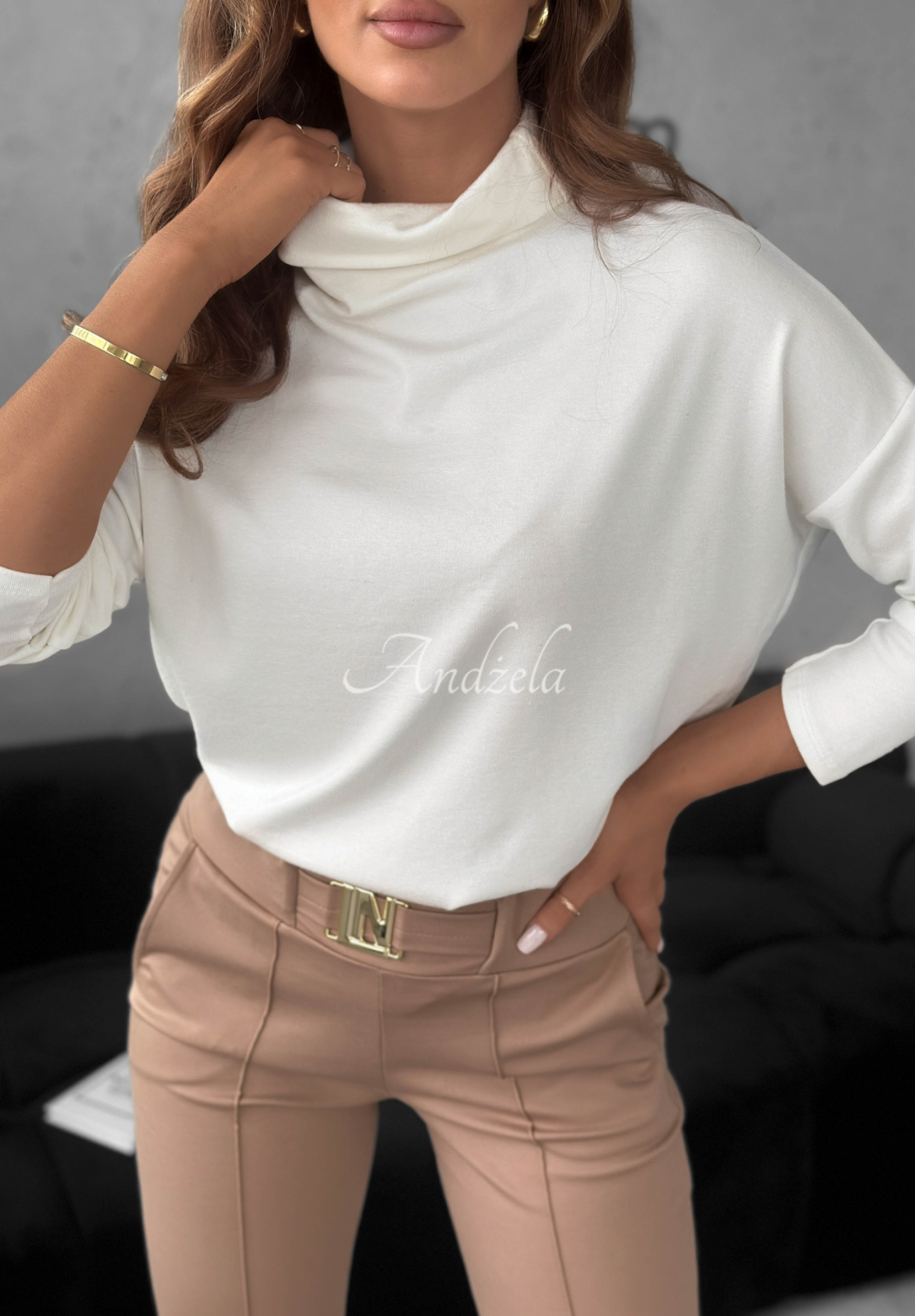 Bluză cu guler din viscoză All Time Base