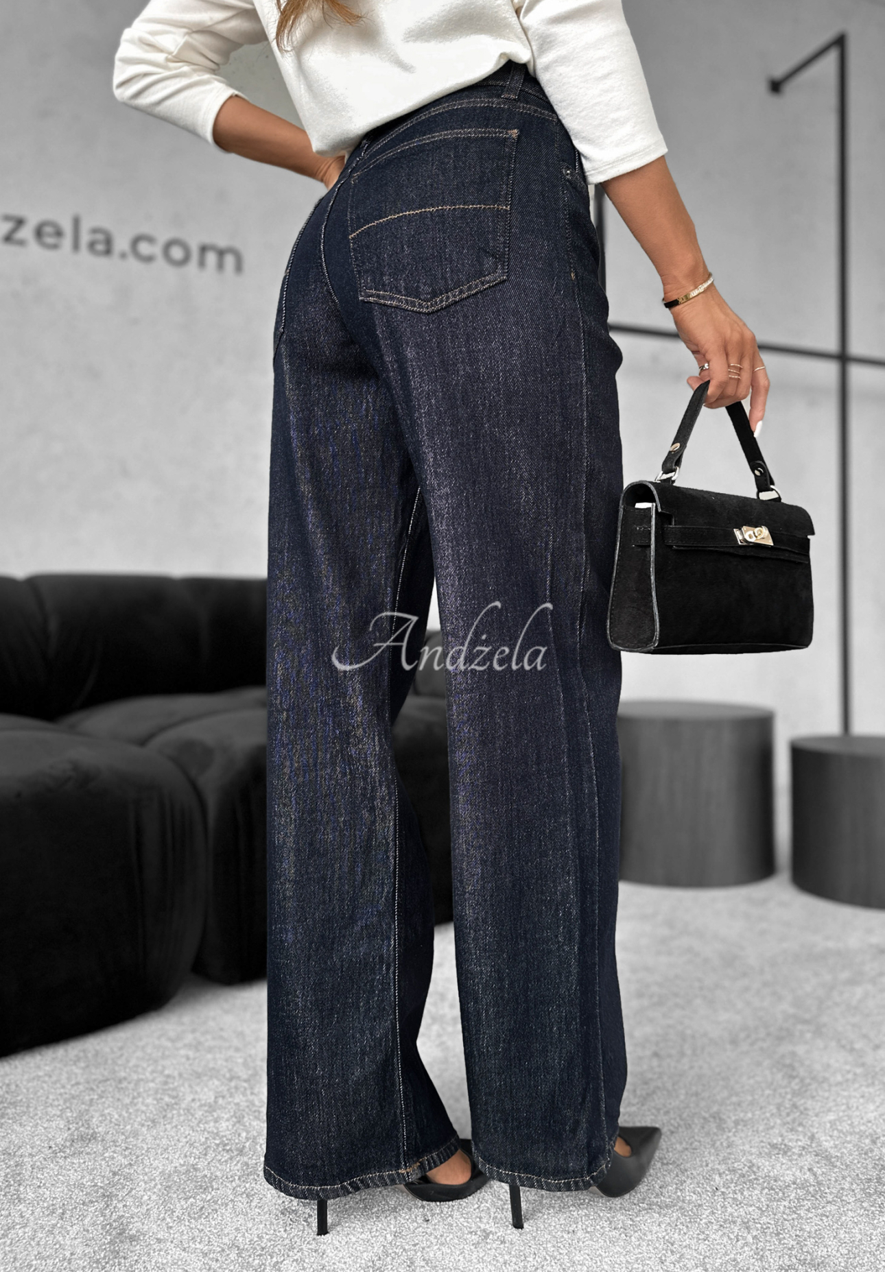 Blugi wide leg Red Flag