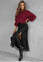 Pulover Warm Hug burgundowy