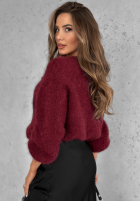 Pulover Warm Hug burgundowy