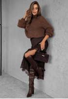 Pulover Warm Hug ciocolatiu