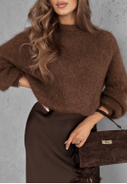 Pulover Warm Hug ciocolatiu