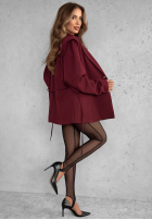 Sacou z paskiem Alone Again burgundowa