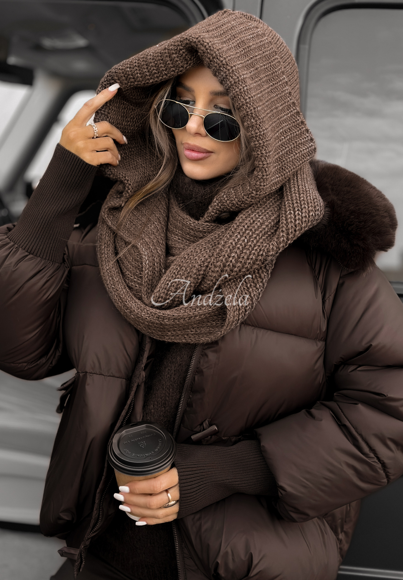 Eșarfă tip balaclava cu glugă Shade Of Winter