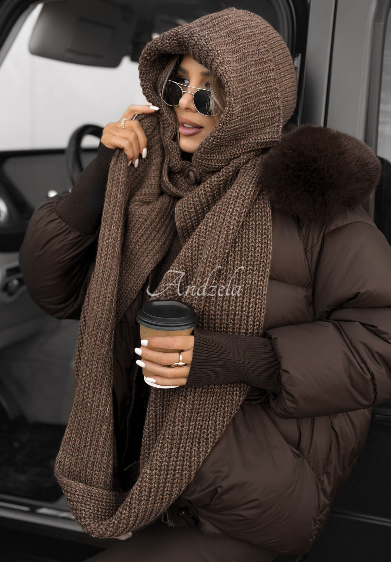 Eșarfă tip balaclava cu glugă Shade Of Winter