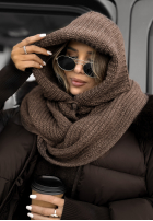 Căciulă z szalikiem balaclava Shade Of WInter ciocolatie