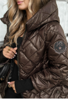 Pikowana Geacă z kapturem Just The Wind ciocolatie