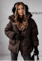 Puchowa Geacă Watch It Snow ciocolatie