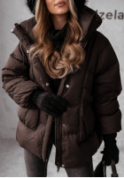 Puchowa Geacă Watch It Snow ciocolatie