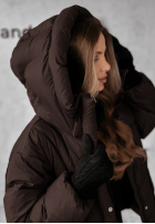 Puchowa Geacă Watch It Snow ciocolatie