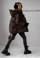 Puchowa Geacă Watch It Snow ciocolatie