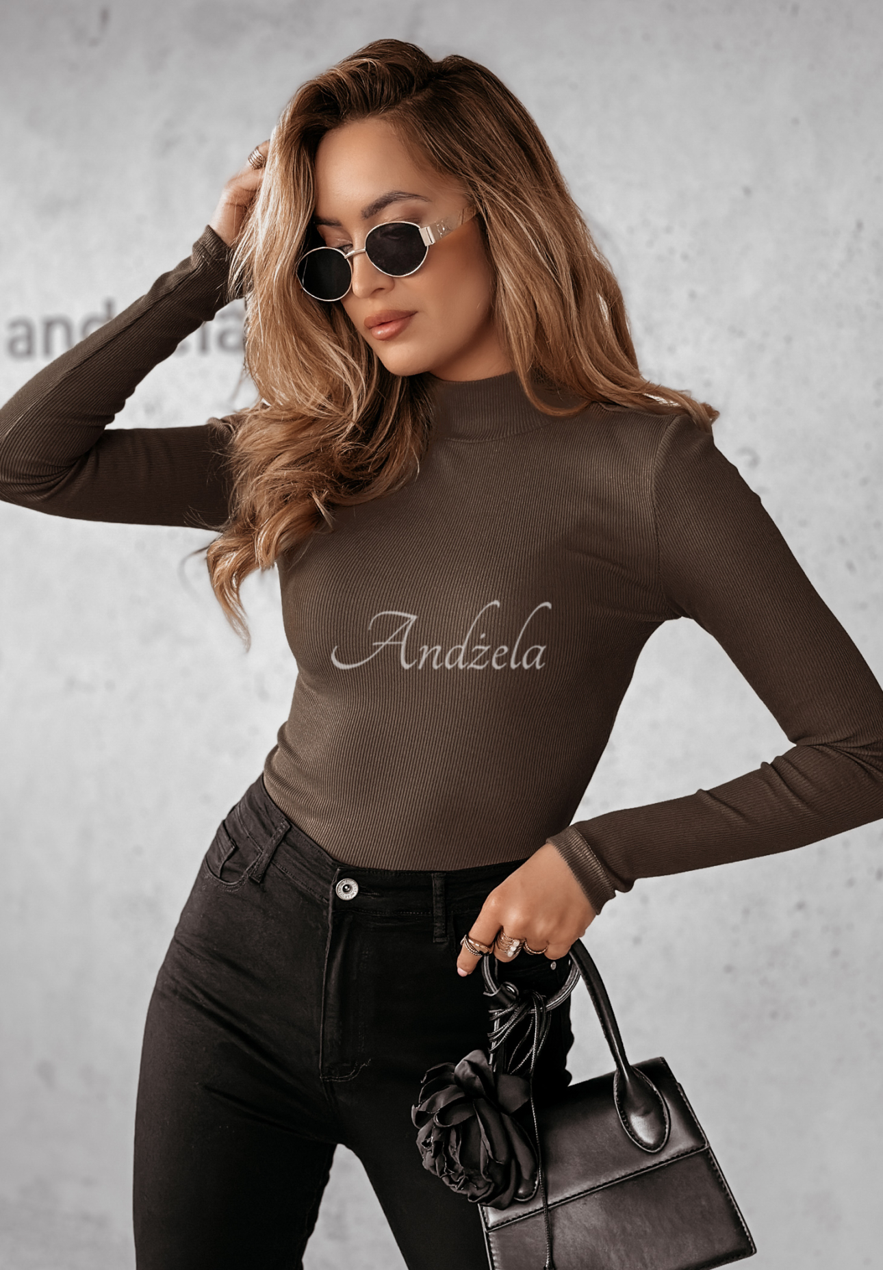 Bluză din material striat Believe In Tomorrow cu guler