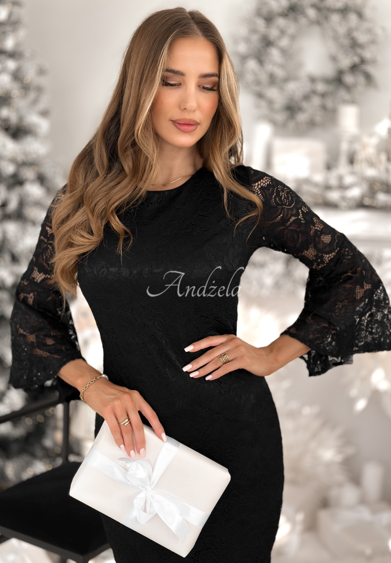 Rochie midi din dantelă Weekends Only
