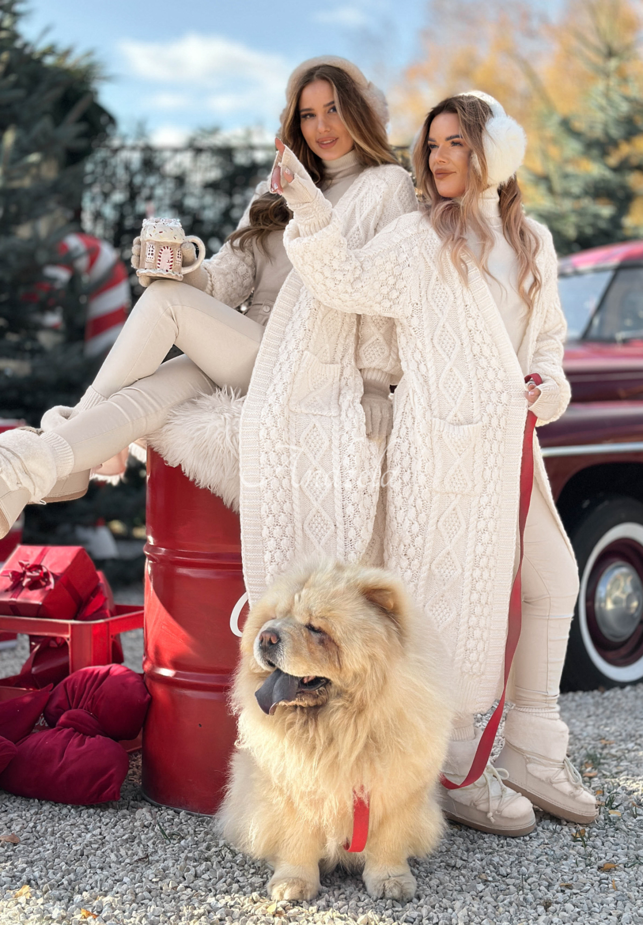 Cardigan lung cu împletitură decorativă Wrap Yourself