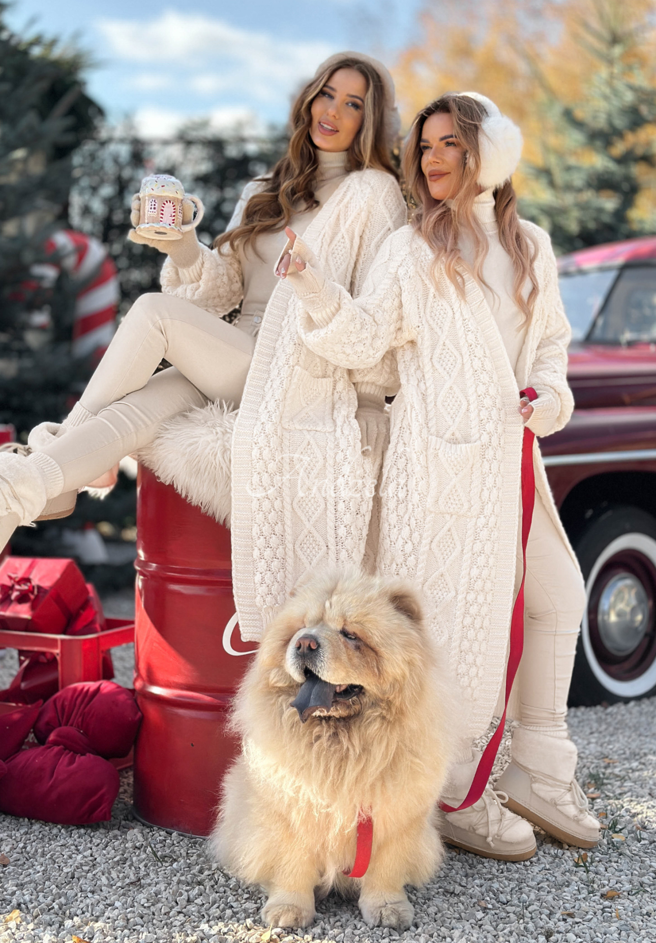 Cardigan lung cu împletitură decorativă Wrap Yourself