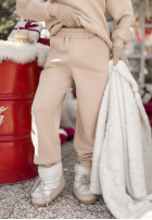 Compleu de trening Hanorac i Pantaloni So Happy Because Winter bej