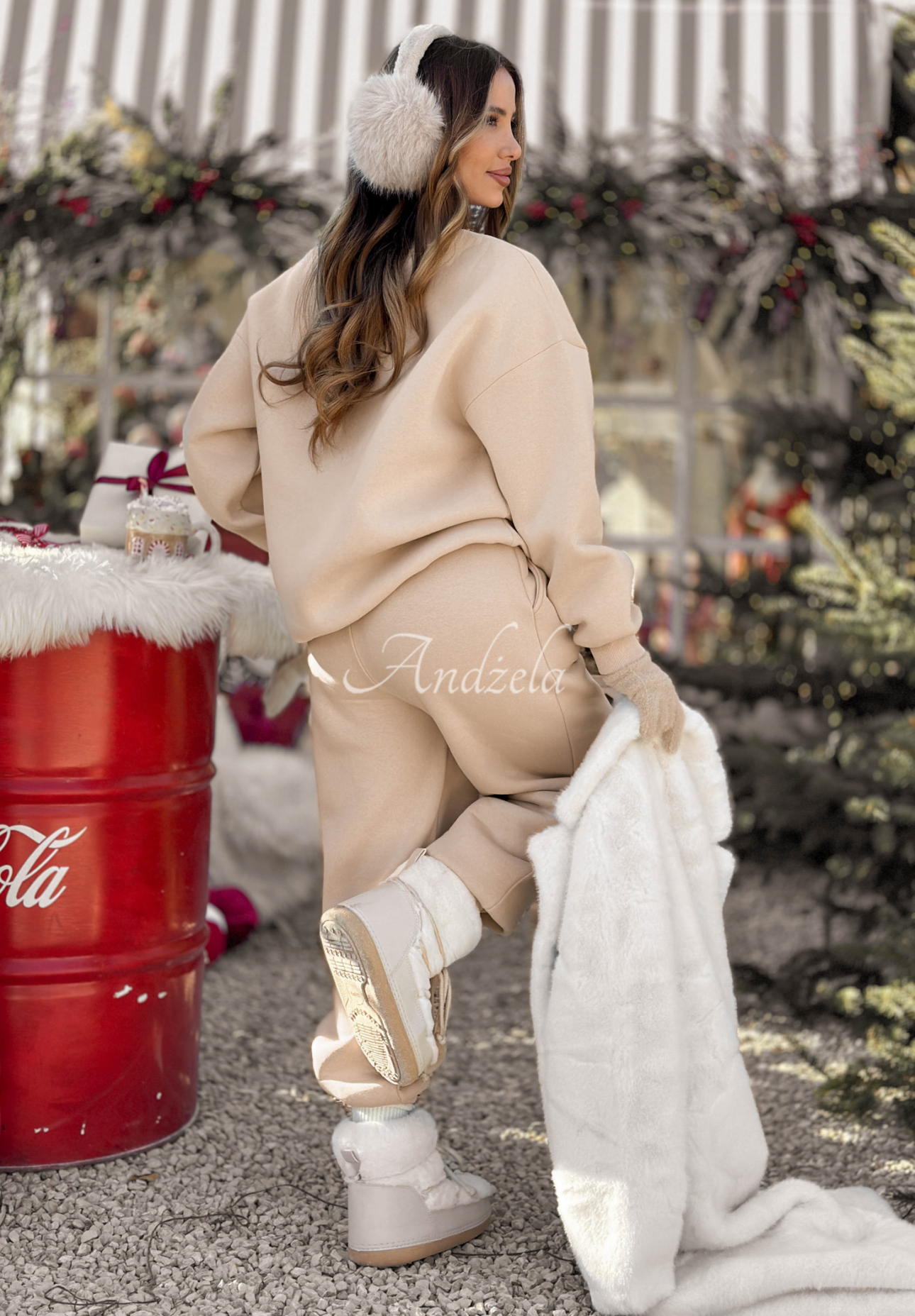 Set de trening căptușit format din hanorac și pantaloni So Happy Because Winter