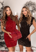 Cekinowa Rochie mini Merry Me roșie