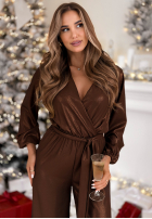 Długi Salopetă Not Sure Yet ciocolatiu