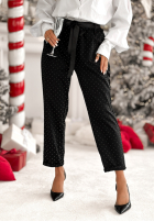 din material textil Pantaloni z kryształkami Dazzling Choice negre