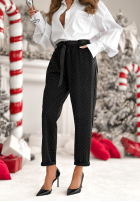 din material textil Pantaloni z kryształkami Dazzling Choice negre