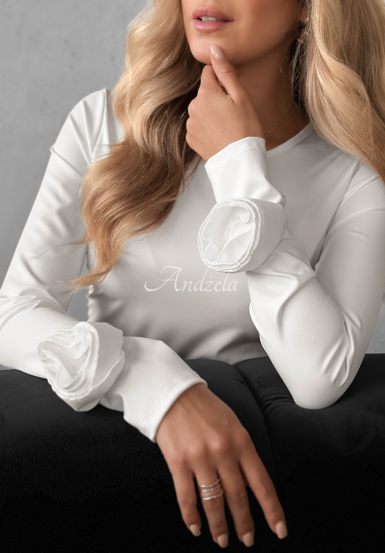 Bluză cu trandafiri decorativi Rose All Day