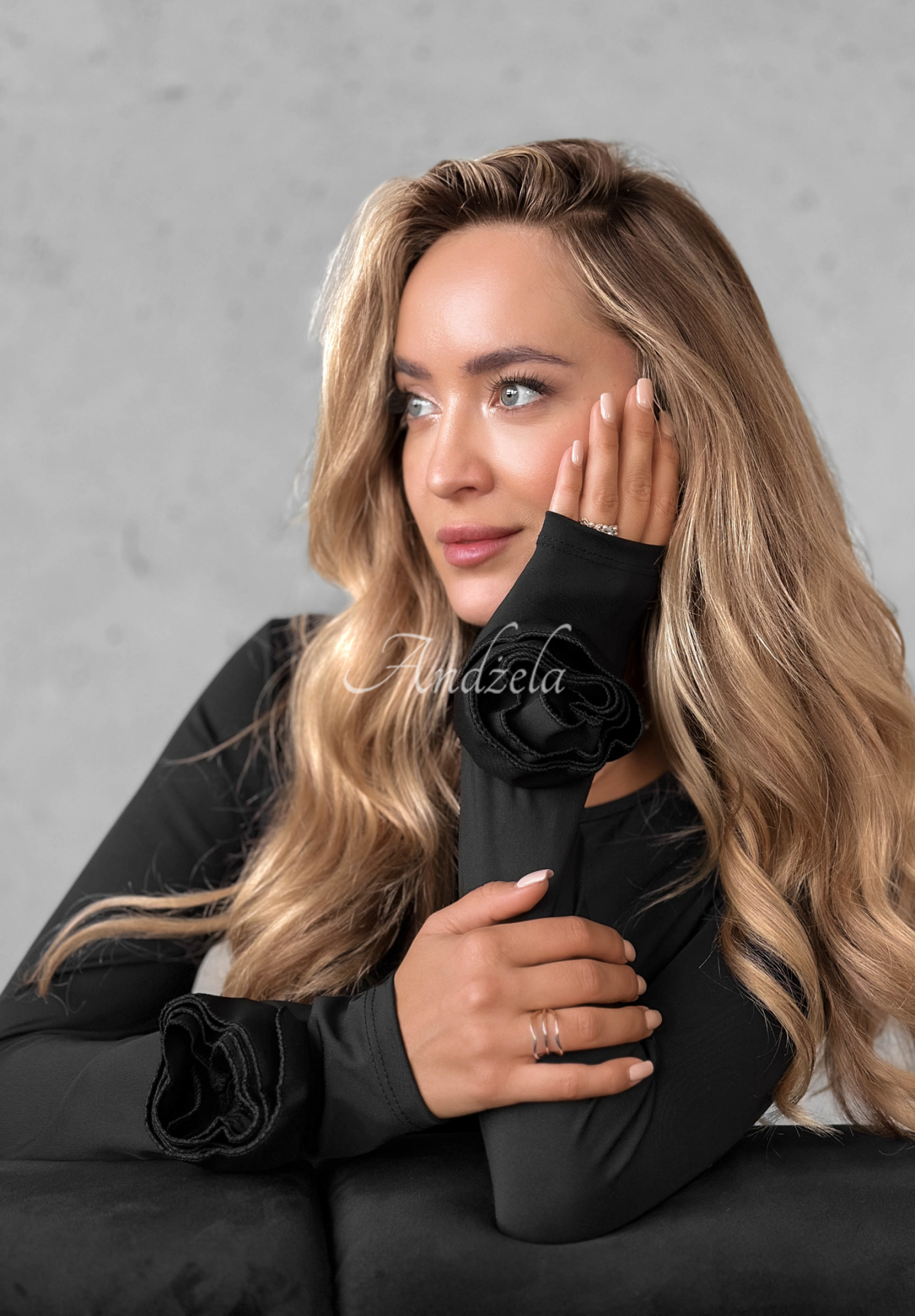 Bluză cu trandafiri decorativi Rose All Day