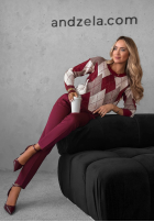 Pulover w romby Lone Pine burgundowy