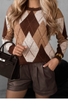 Pulover w romby Lone Pine ciocolatiu