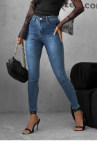 Pantaloni din denim skinny Not Too Much albastre