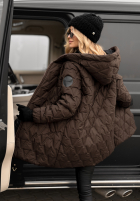 Pikowana Geacă z kapturem Chilly Nights ciocolatie