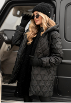 Pikowana Geacă z kapturem Chilly Nights negru