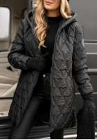 Pikowana Geacă z kapturem Chilly Nights negru