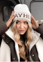 Compleu Căciulă i szali Stay Here Winter ecru