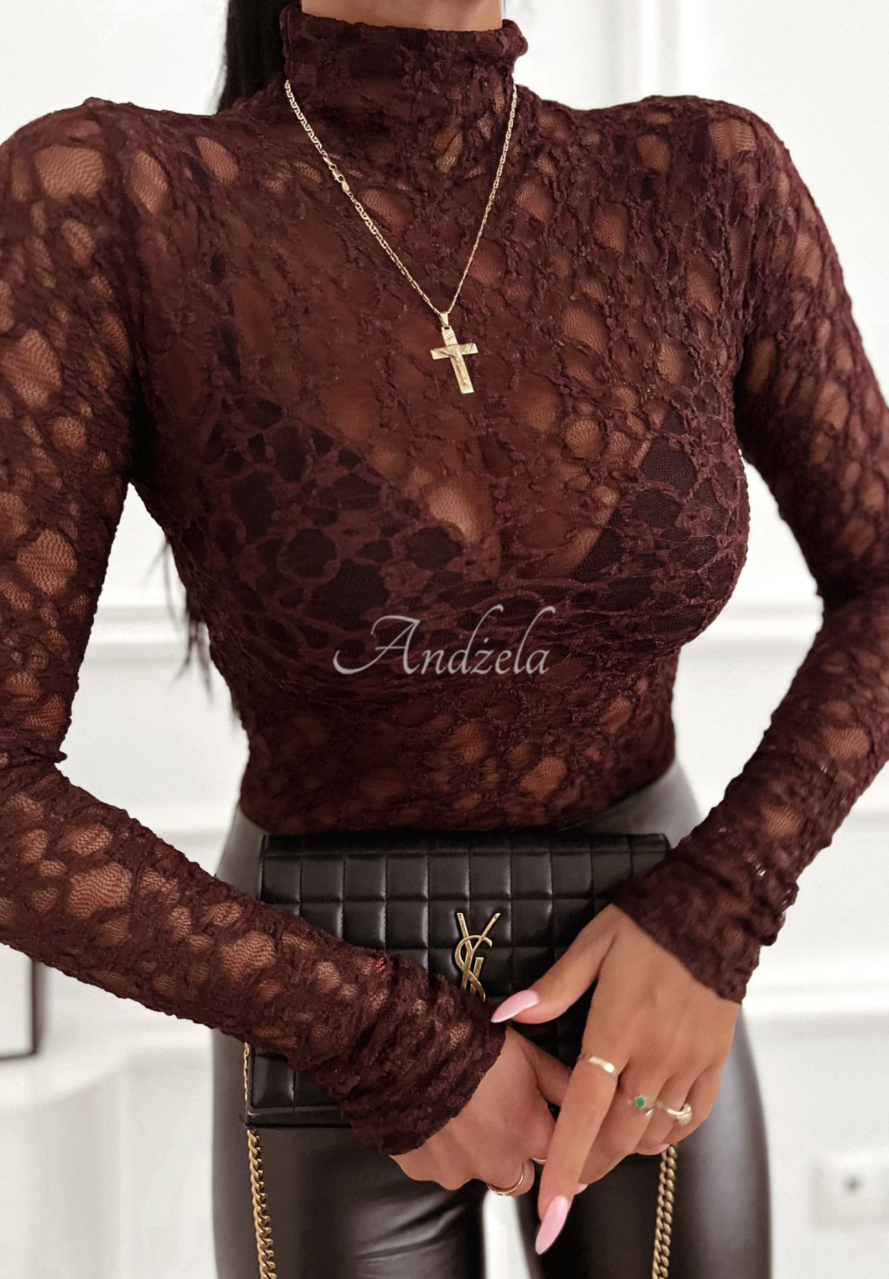 Bluză din dantelă de viscoză The Best Life