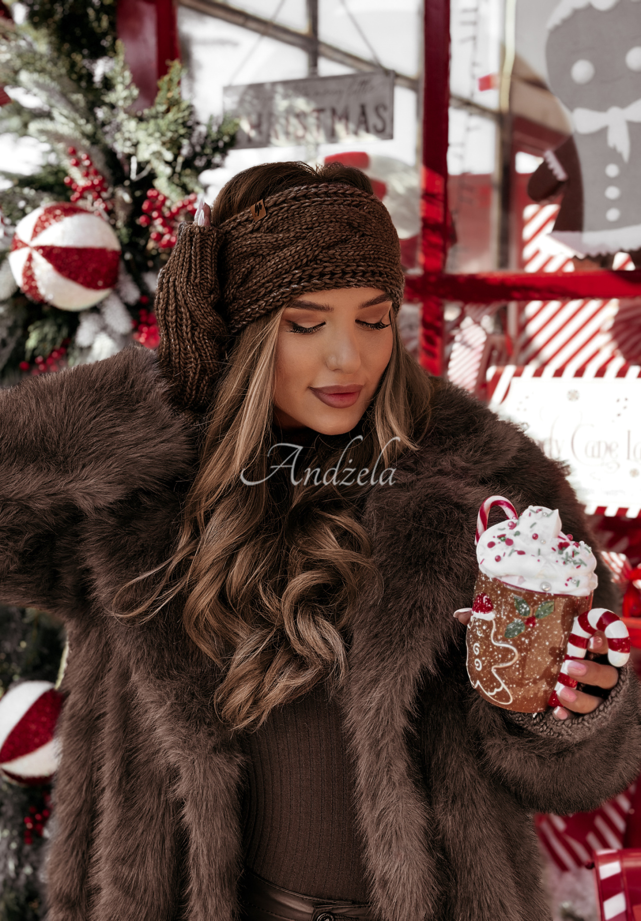 Bentiță împletită pe cap Winter Wishes