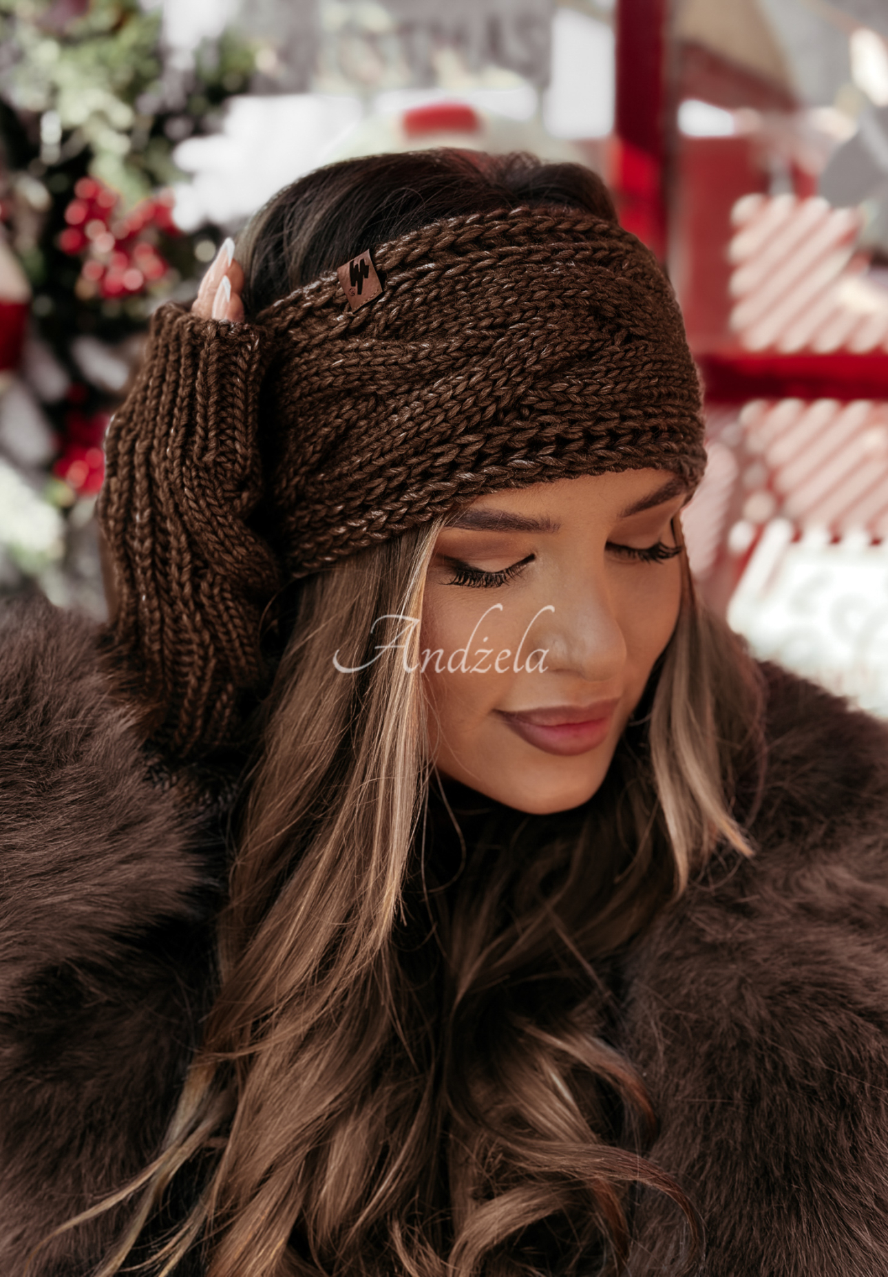 Bentiță împletită pe cap Winter Wishes