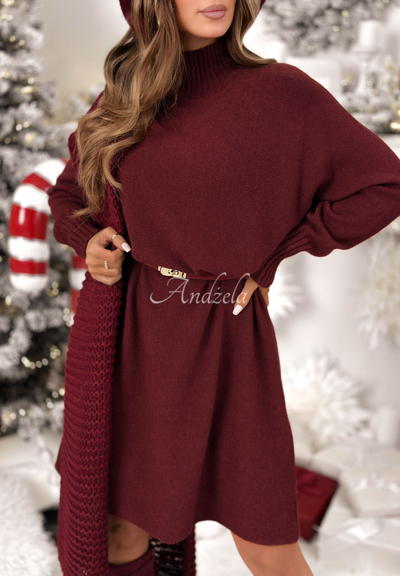 Rochie tip pulover din viscoză Lady In Cold