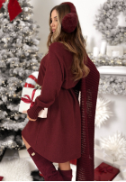 Rochie Pulover Lady In Cold burgundowa