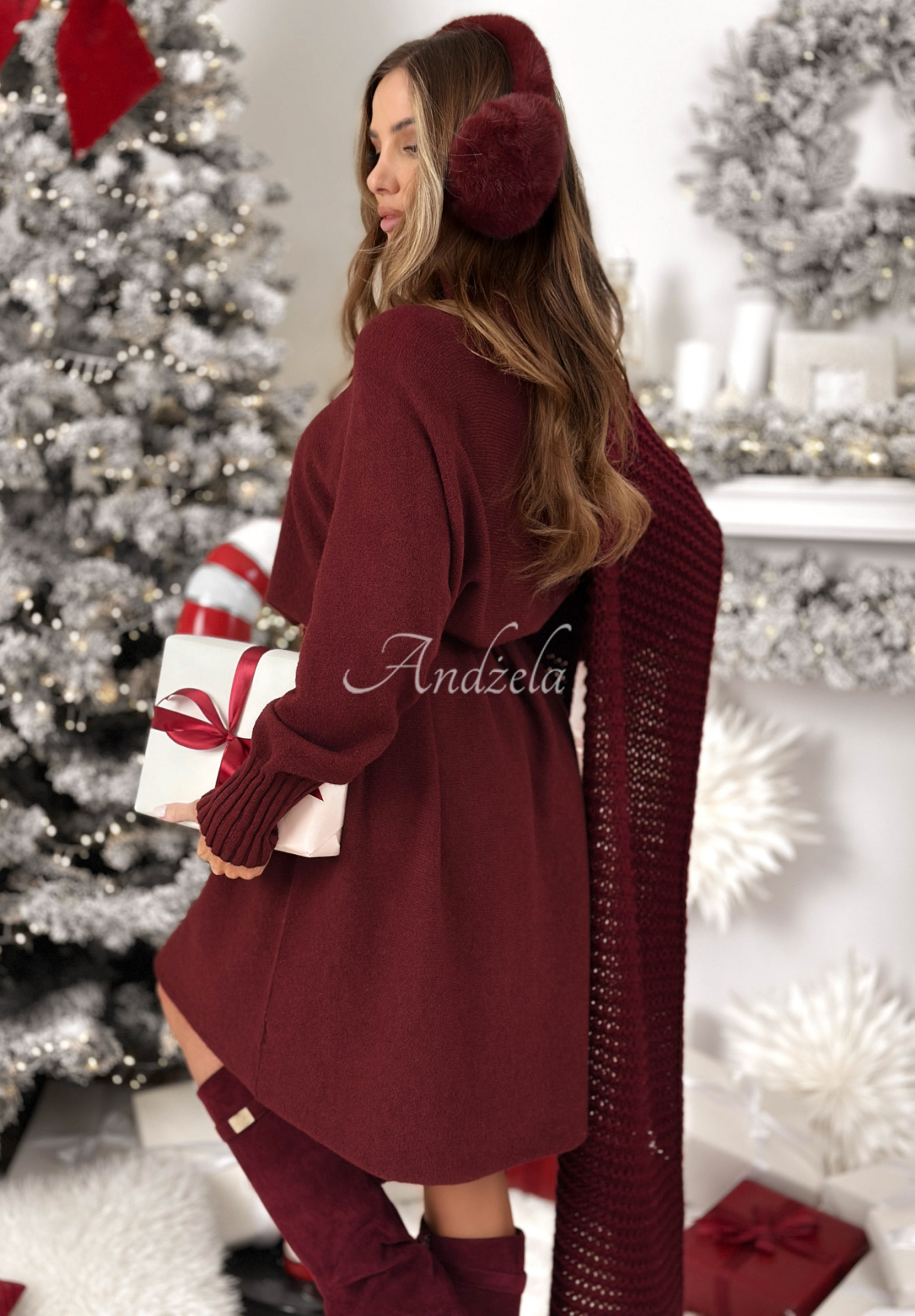 Rochie tip pulover din viscoză Lady In Cold